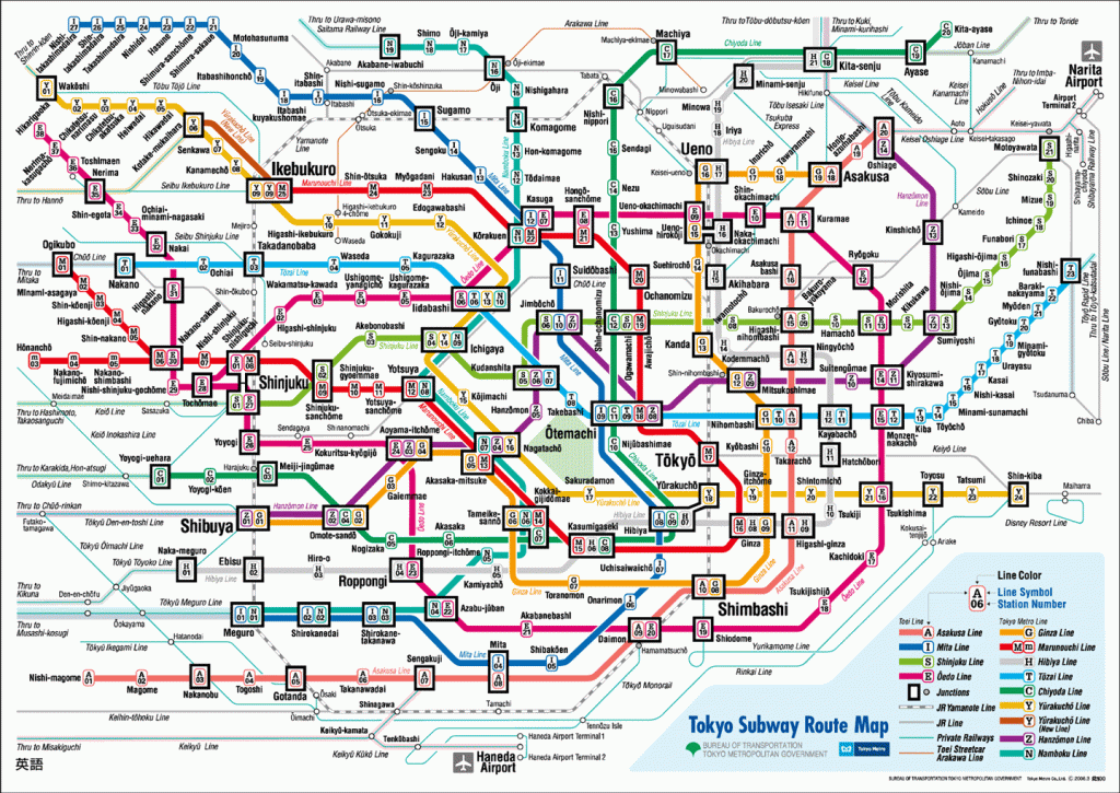 Tokyo Subway Map - Passports and Spice